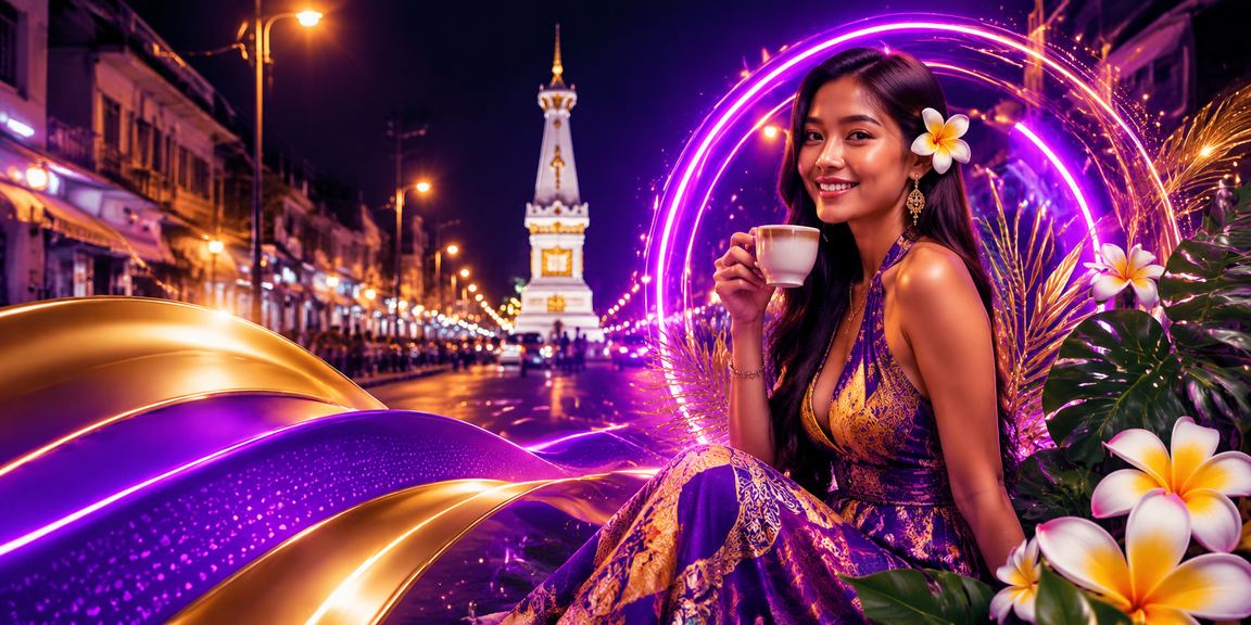Perempuan senang melihat notifikasi cashback di layar ponsel di kafe Vietnam