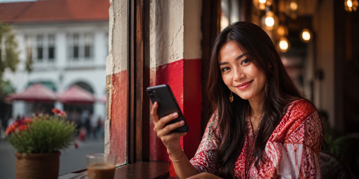 Pengguna mendaftar akun baru dan mendapatkan notifikasi bonus registrasi di kafe